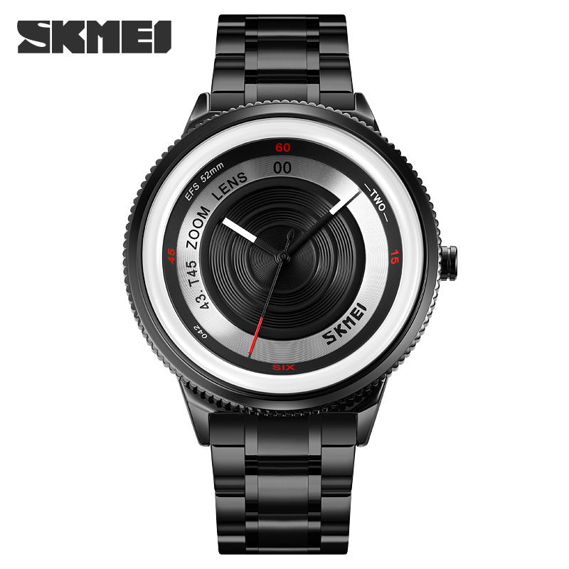 GESMART Men's No Marker Creative Dial Quartz Watch Steel Band Minimalist Personality
