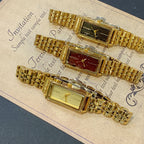 Women's Vintage Rectangle Steel-Band Quartz Watch