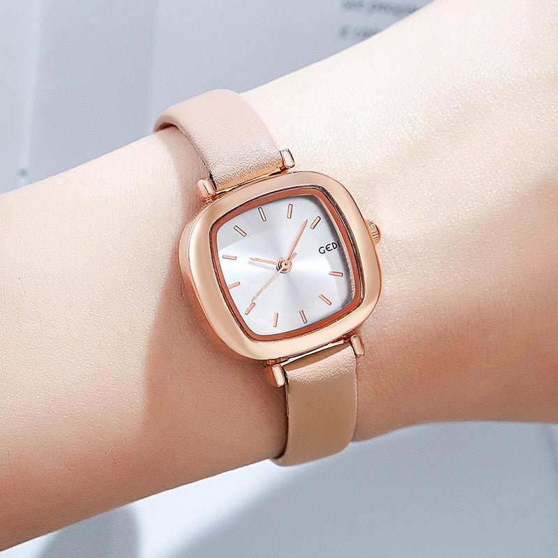 GESMART Women's Retro Small Square Quartz Watch Slim Band Fashion Casual Vintage Ladies Wristwatch