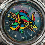 No Logo Men's 42mm Square Watch Luminous Piranha Dial Steel NH35