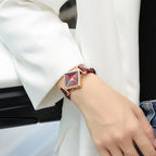 Women's Student Minimalist Prism Small-Green Waterproof Watch