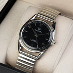 Vintage Diamond Brand Men's Manual Wind Mechanical Watch Solid Steel Bracelet