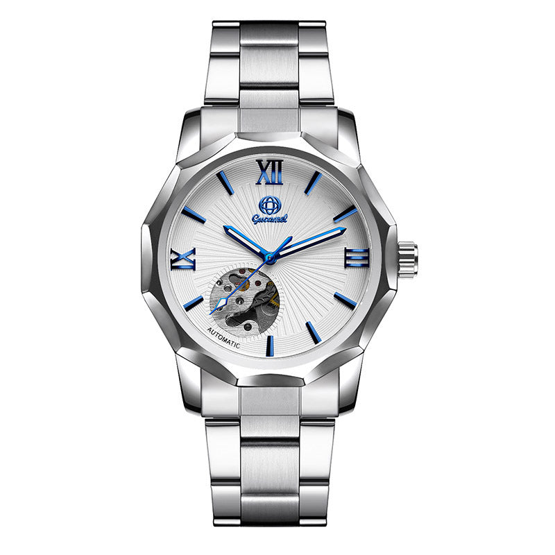 GESMART Men's Polygon Shape Dial Automatic Mechanical Watch European American Fashion