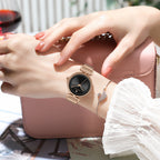 GESMART Women's Round Compact Dial Quartz Watch Japanese Movement Exquisite Minimalist