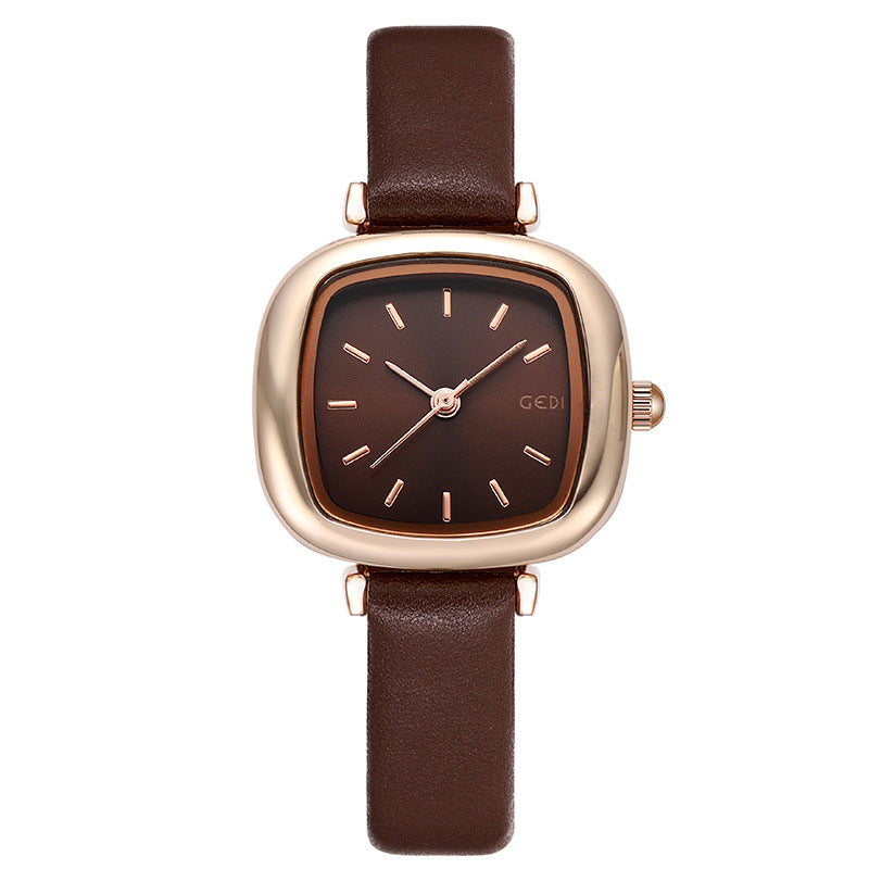 GESMART Women's Retro Small Square Quartz Watch Slim Band Fashion Casual Vintage Ladies Wristwatch