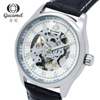 GESMART Men's Skeleton Engraved Automatic Mechanical Watch Exhibition Case Back Fashion