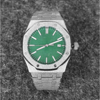 No Logo Men's Octagonal Starry Sand Automatic Watch Steel Butterfly Clasp NH35