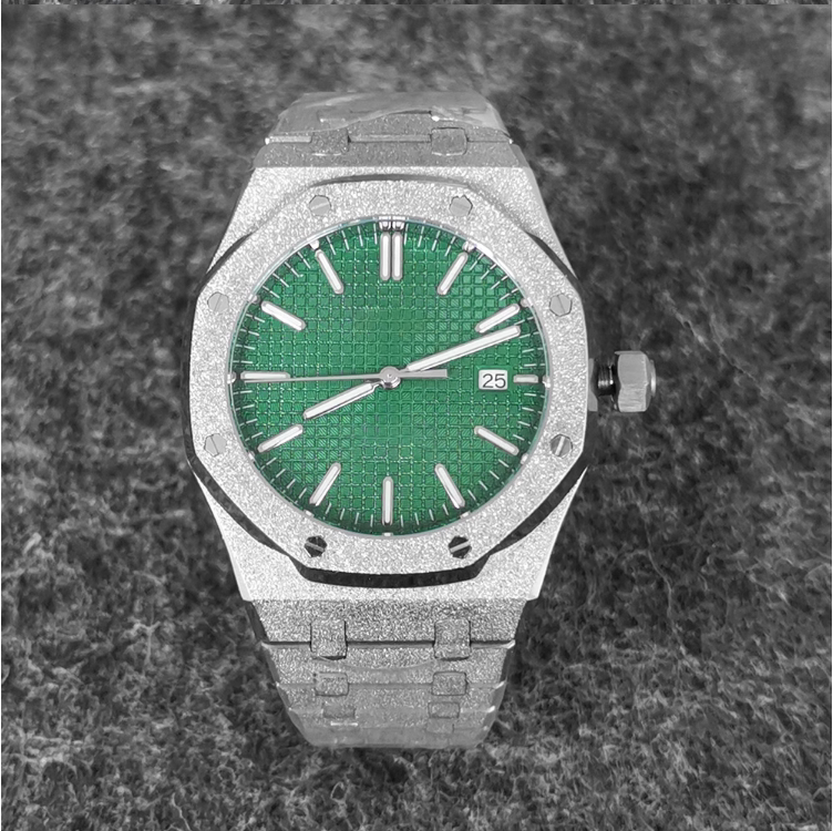 No Logo Men's Octagonal Starry Sand Automatic Watch Steel Butterfly Clasp NH35