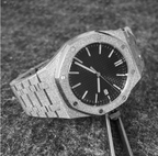 No Logo Men's Octagonal Starry Sand Automatic Watch Steel Butterfly Clasp NH35