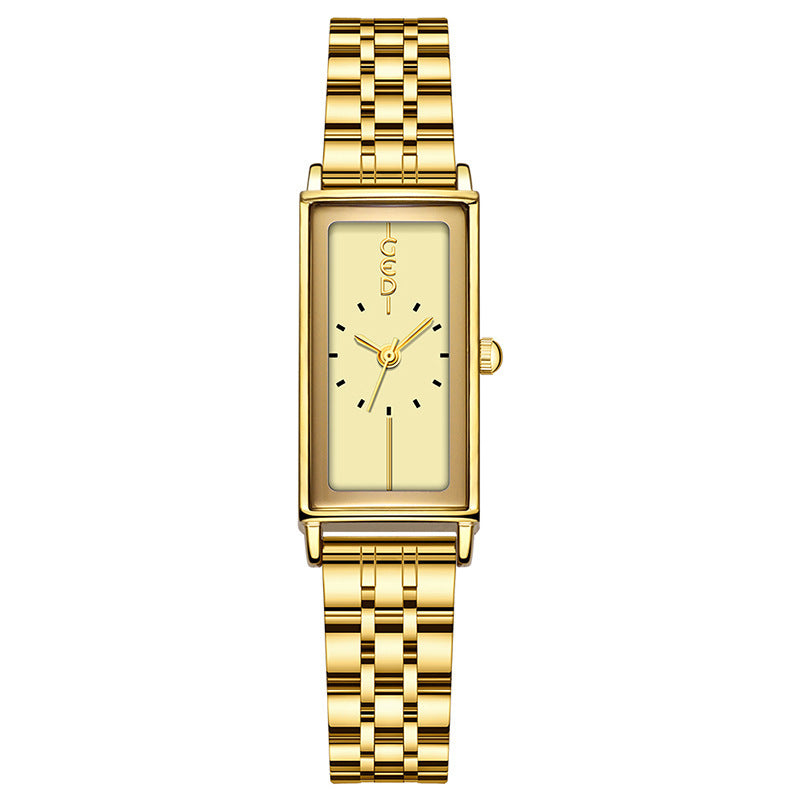 Women's Vintage Rectangle Steel-Band Quartz Watch