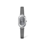 GESMART Women's Creative Oval Shape Quartz Watch Diamond Studded Leather Band Water Resistant