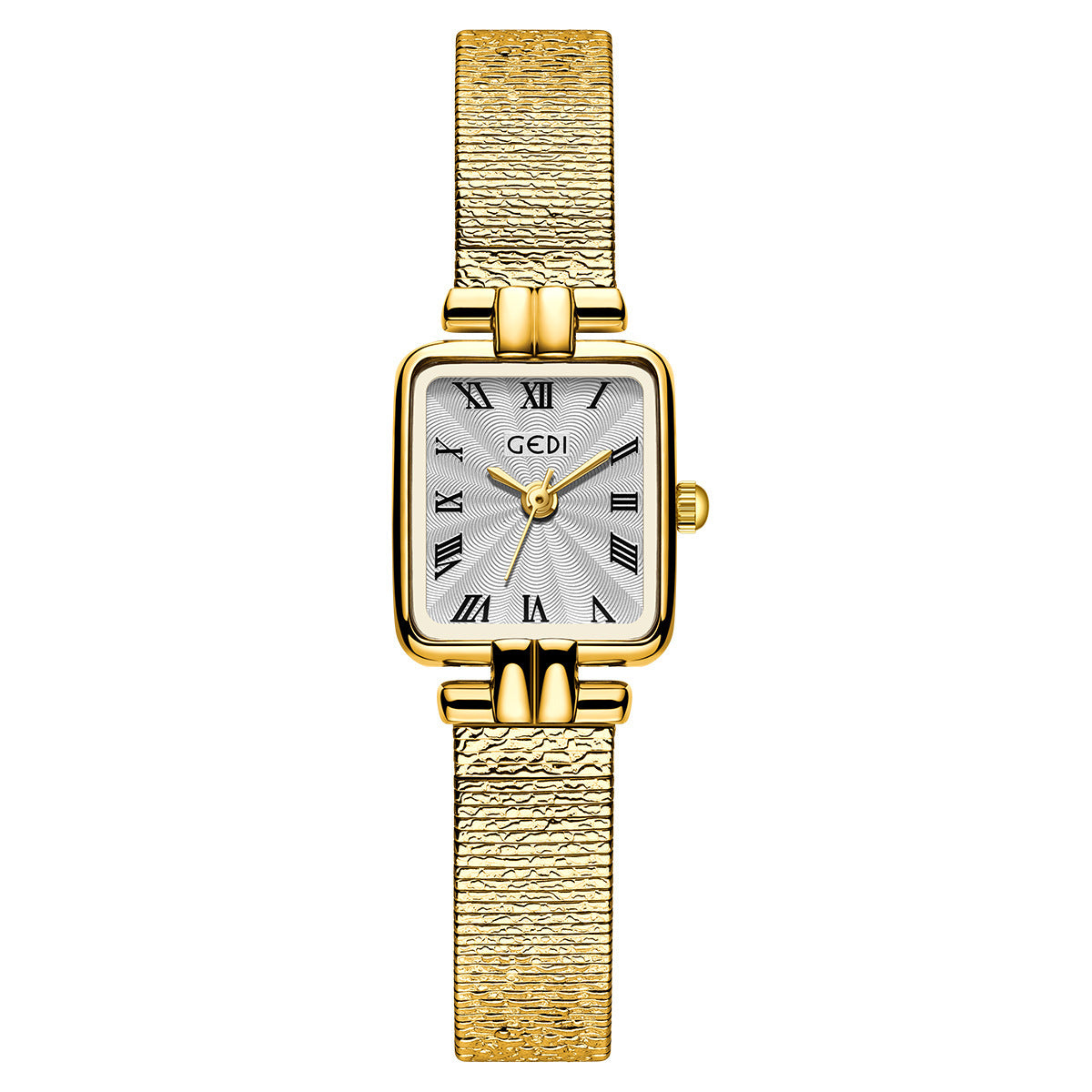 Women's Square Small Gold-Tone Vintage Quartz Watch
