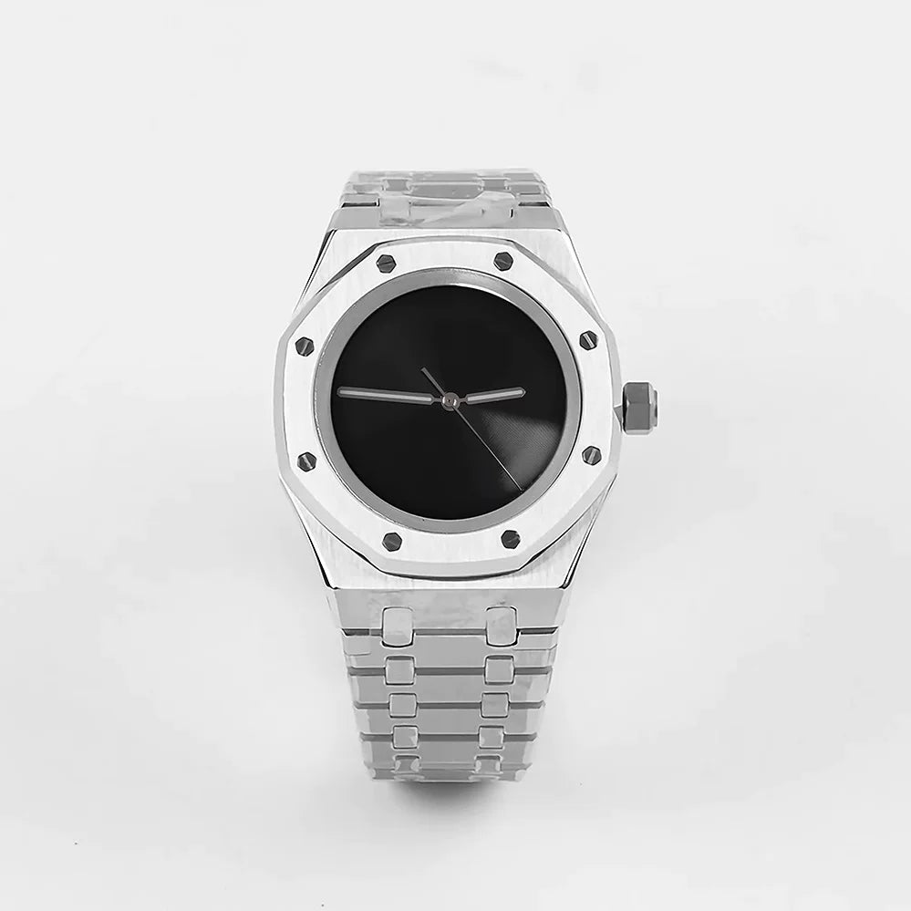No Logo Men's 41mm Mechanical Watch Stainless Steel Case NH35/36 Movement