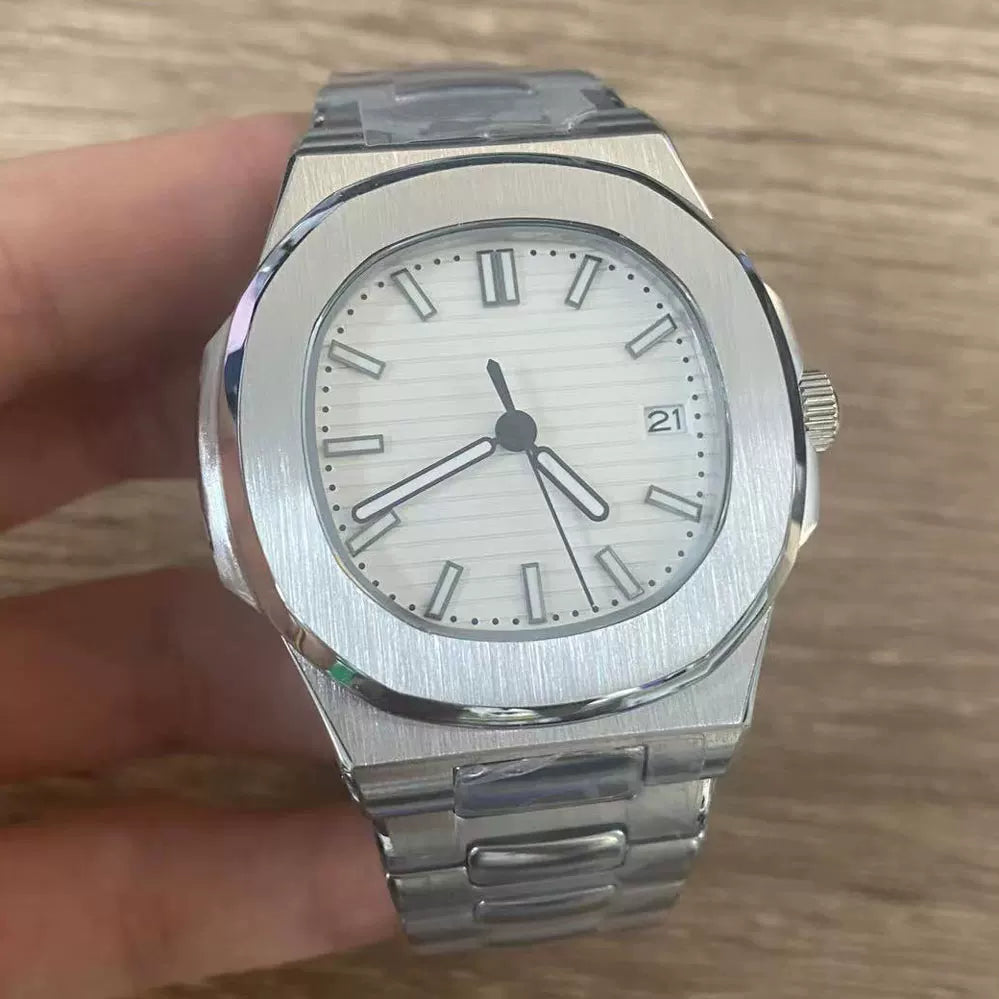 Men's Nautilus Style Automatic Watch Steel Case Bracelet NH35A
