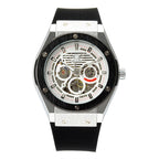 GESMART Men's 2022 New Skeleton Automatic Mechanical Watch Silicone Band Business Trendy