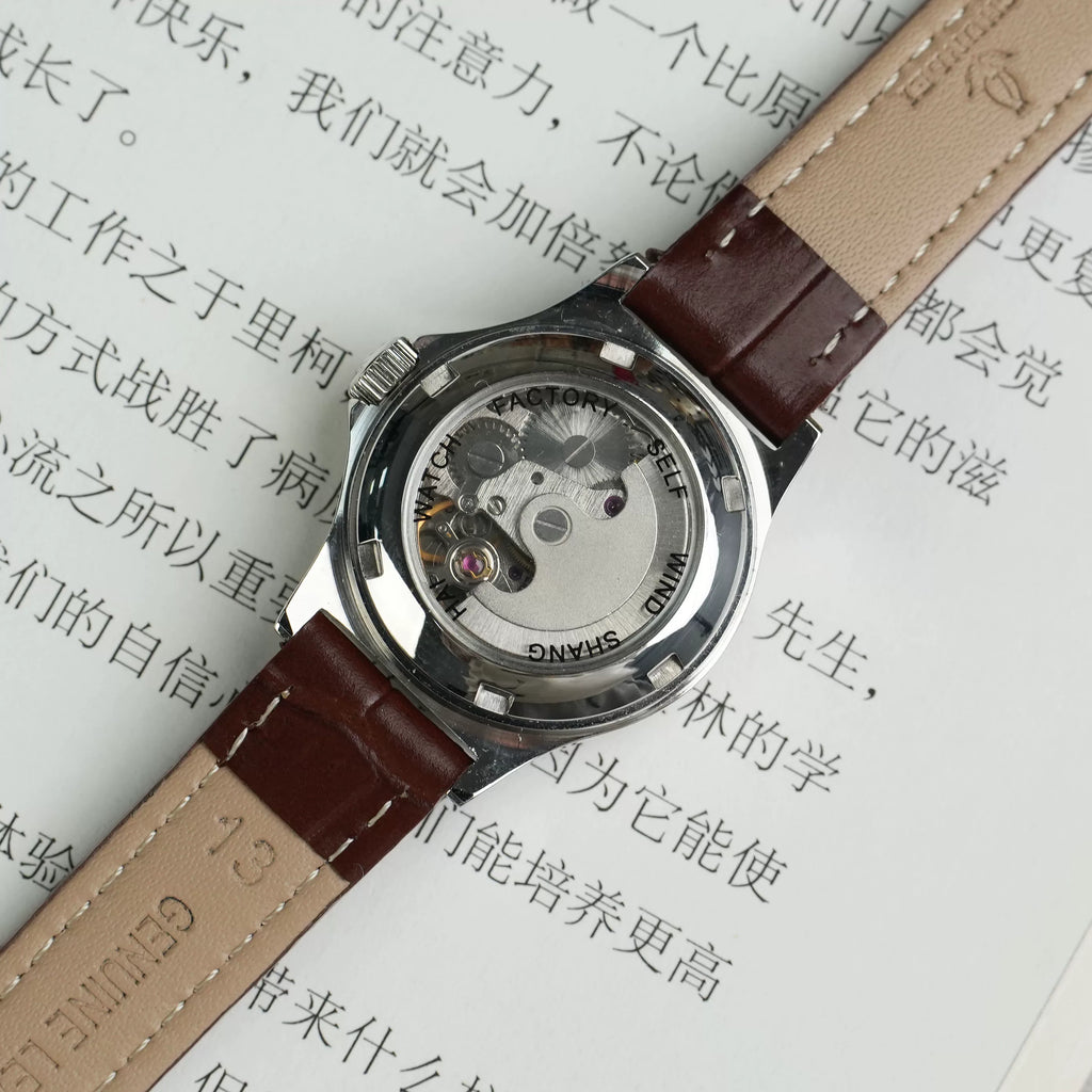 Chunlei Ladies Automatic Mechanical Watch All Steel Genuine Leather Fashion