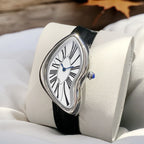 GESMART Men's Y2K Alien Shape Melting Distorted Quartz Watch Fashion Premium Niche Design Wristwatch
