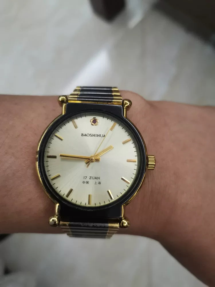 New NOS Men's Manual Wind Mechanical Round Watch Collectible Enthusiast Gift