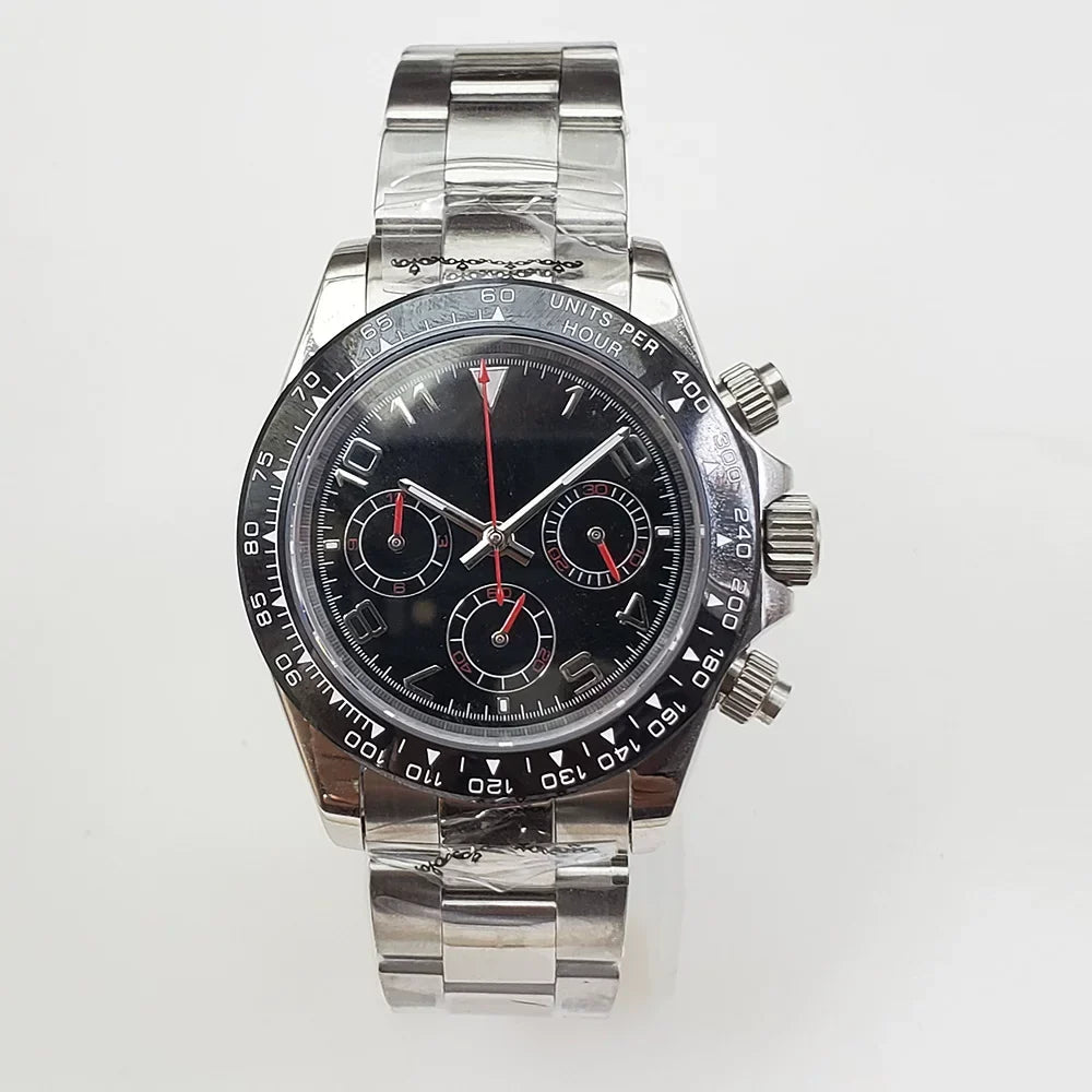 Men's Quartz Chronograph Watch 39mm Sapphire Crystal Luminous Hands