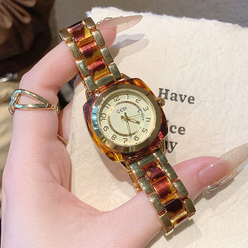 Women's Amber-Tone Vintage Quartz Watch