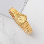 HAIDA Men's Quartz Watch Roman Numerals Yellow White Dial Steel Business NOS