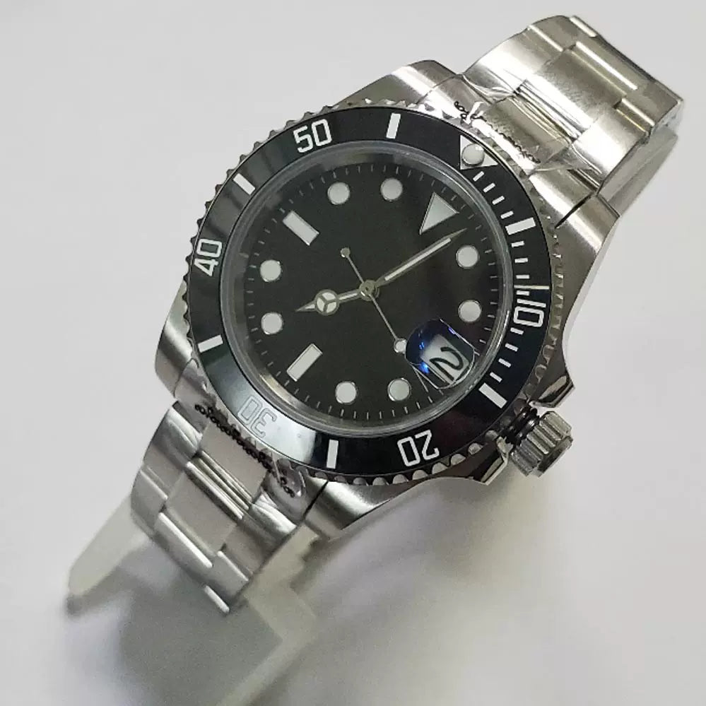 Men's 40mm Mechanical Watch Sapphire Crystal 316L Steel Case NH35 Movement