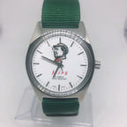 Fuxing 7120 Manual Wind Mechanical Watch 19 Jewels Steel Arabic Dial Vintage