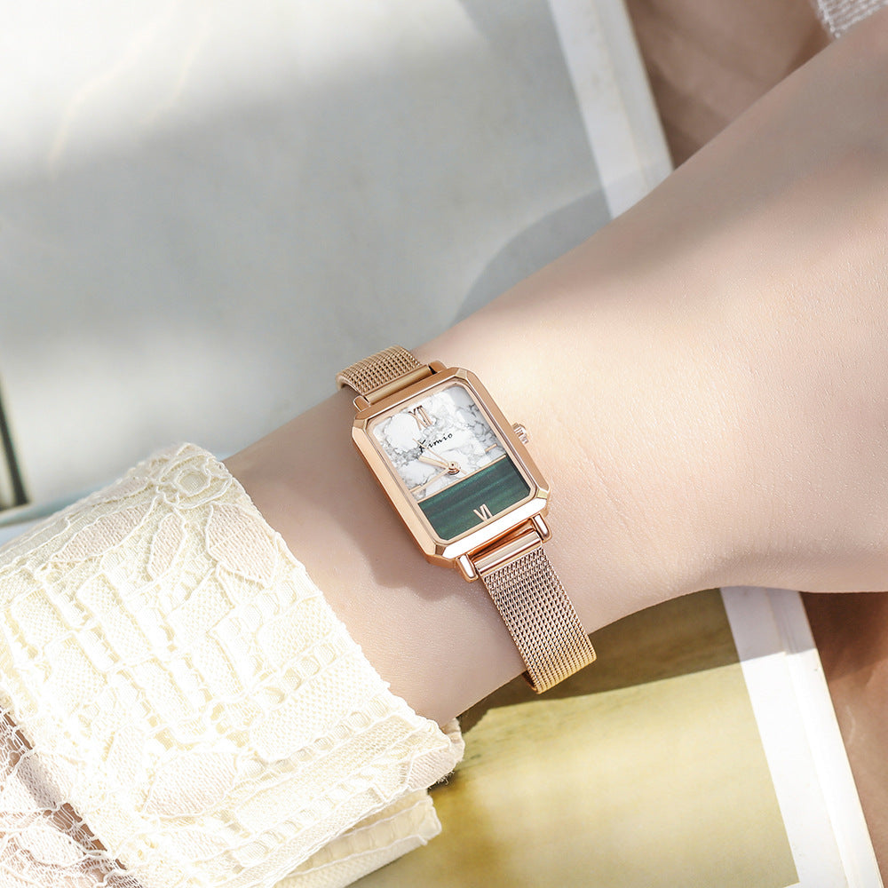 Women's Ins-Style Vintage Small Square Waterproof Watch