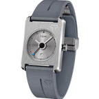 Unisex Square Calendar Student Rubber-Strap Watch