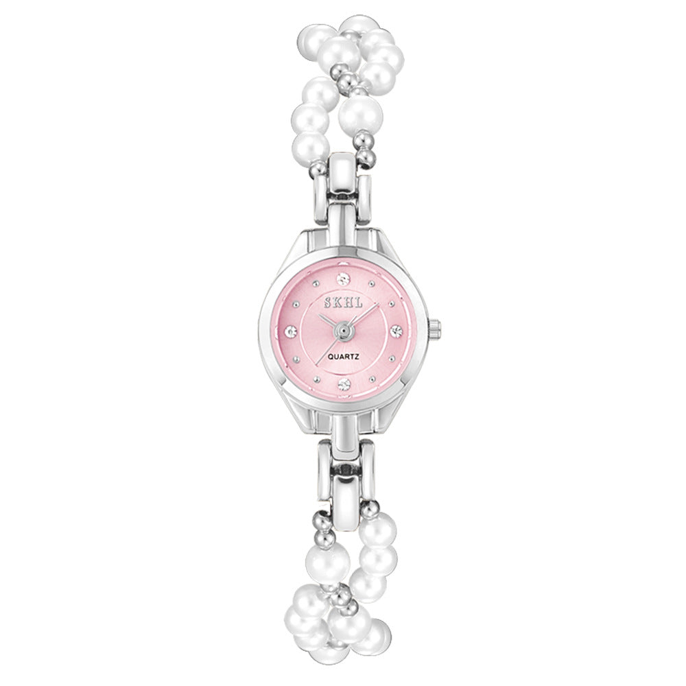 Women's Pearl Chain Bracelet Watch