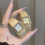 Women's Vintage Brushed Gold Bangle Quartz Watch