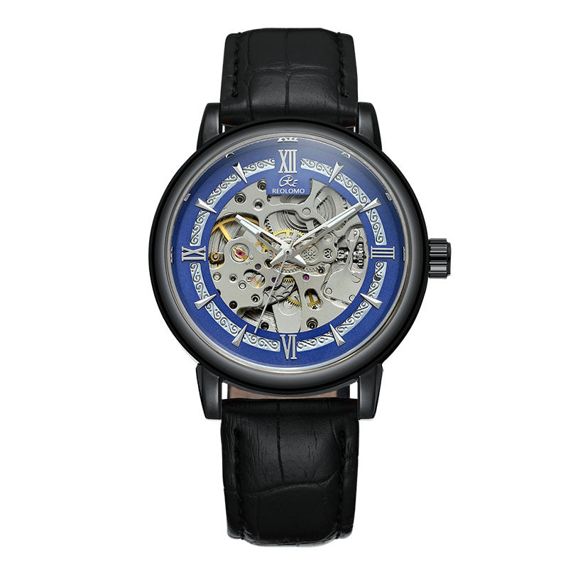 GESMART Men's New Skeleton Automatic Mechanical Watch European American Fashion