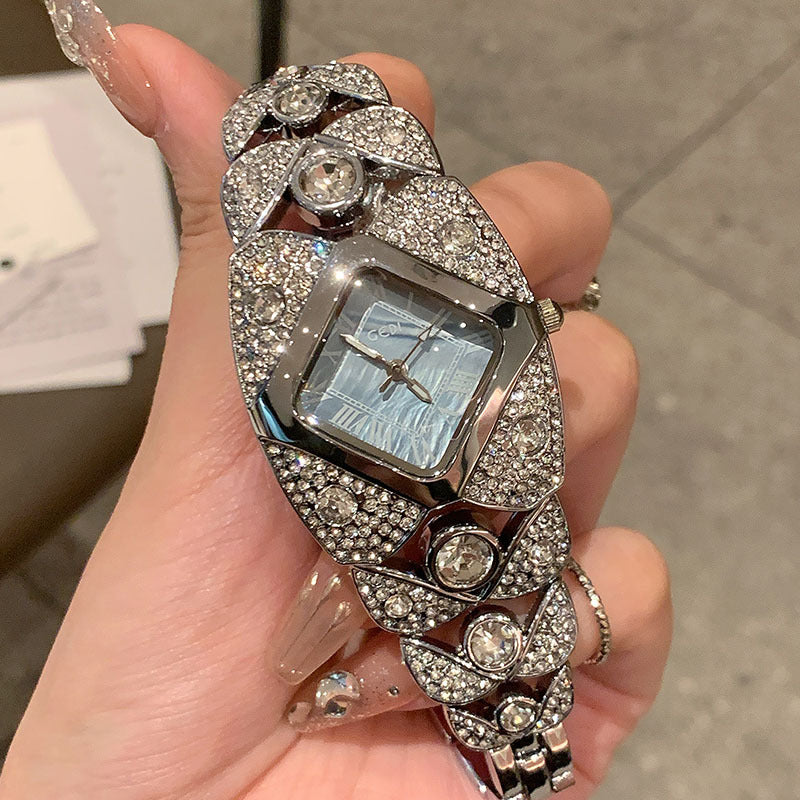 Women's Vintage Full-Rhinestone Minimalist Quartz Watch