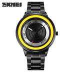 GESMART Men's No Marker Creative Dial Quartz Watch Steel Band Minimalist Personality