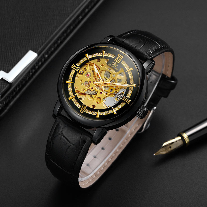 GESMART Men's New Skeleton Automatic Mechanical Watch European American Fashion