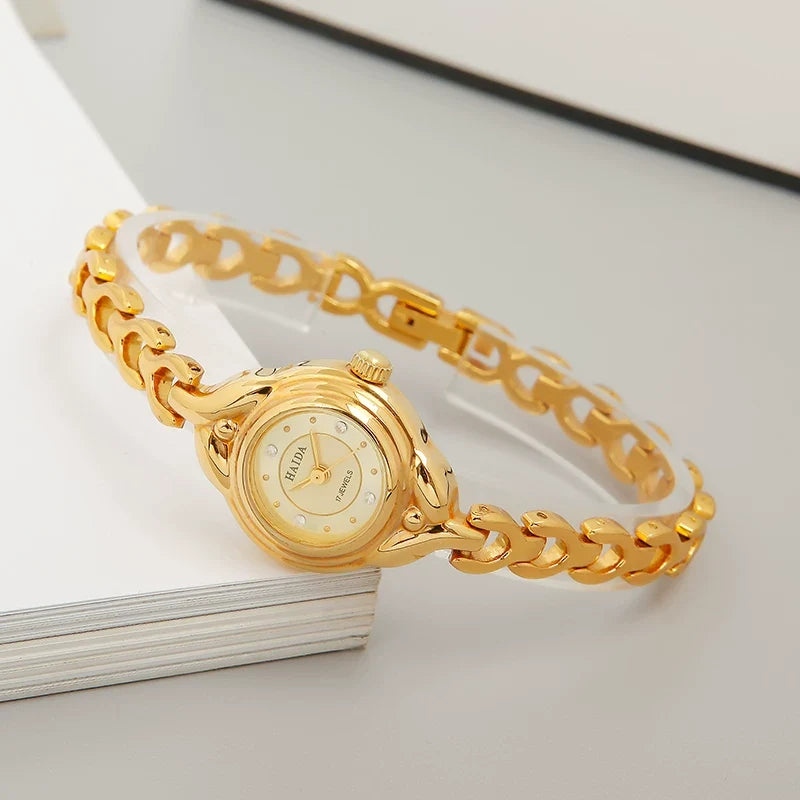 HAIDA Ladies Oval Manual Wind Mechanical Gold Watch Vintage New NOS