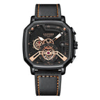 GESMART Men's Square Quartz Watch Luminous Water Resistant Trendy Fashion Casual Wristwatch