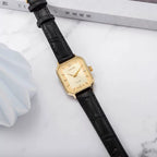 HAIDA Ladies Manual Wind Mechanical Gold Rectangular Watch Classic Vintage