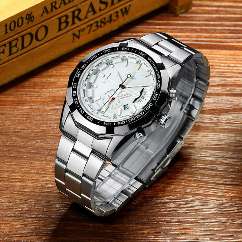 GESMART Men's Automatic Mechanical Watch Single Date Skeleton Exhibition Case Back Business