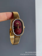 Women's Vintage Ankara-Red Chain Watch