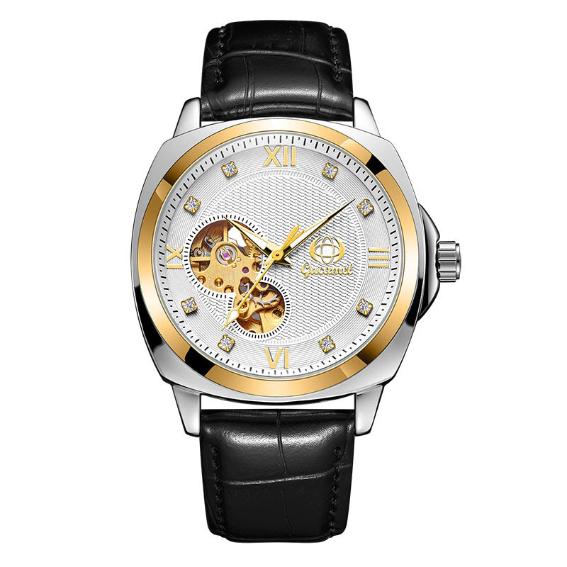 GESMART Men's Automatic Mechanical Watch Diamond Studded Luminous Creative Business Fashion