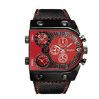 Men's Multi-Timezone Large-Dial Luminous Steel Watch