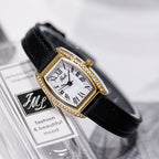 GESMART Women's Vintage Tonneau Shape Quartz Watch Fairy Style Minimalist Casual Fashion Ladies Wristwatch