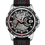 GESMART Men's Skeleton Automatic Mechanical Watch Silicone Band Sports Fashion