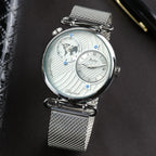 GESMART Men's Business Dual Time Zone Watch High Grade Water Resistant Wristwatch