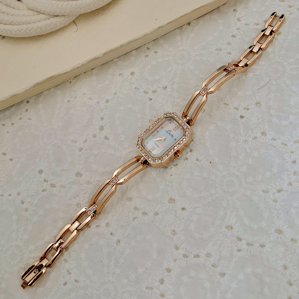 GESMART Women's New Square Bracelet Watch Diamond Studded Fashion Premium Design Ladies Wristwatch