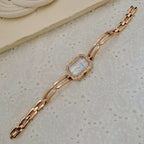 GESMART Women's New Square Bracelet Watch Diamond Studded Fashion Premium Design Ladies Wristwatch