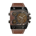 Men's Multi-Timezone Large-Dial Luminous Steel Watch