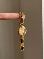 Women's Tweed Vintage Pearl Bracelet Gold-Tone Watch