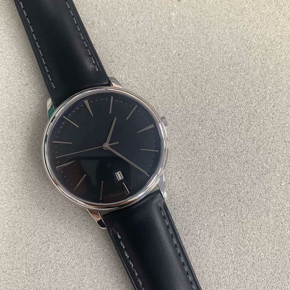 Men's 40mm Watch Polished Stainless Steel Case Miyota 9015 Movement